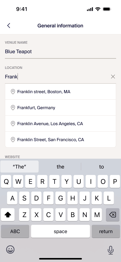 Corner Table: General info & location