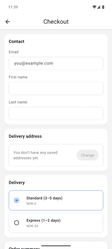 GiBud: Checkout