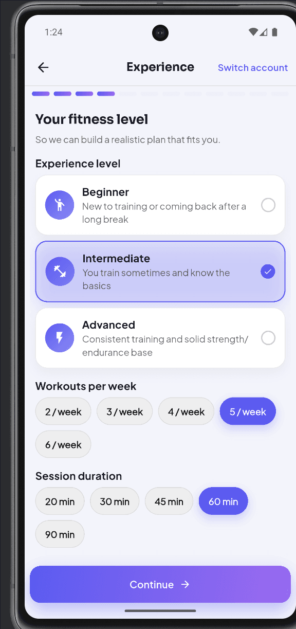 FitMind AI: Experience & schedule