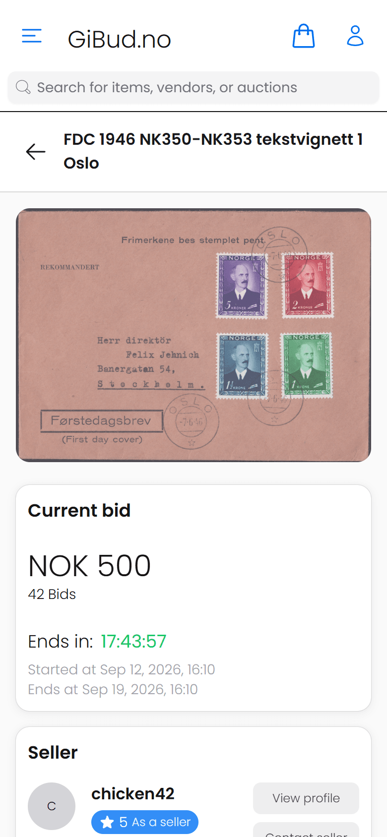 GiBud: Auction item
