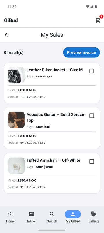 GiBud: My sales & invoices