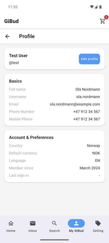 GiBud: Profile