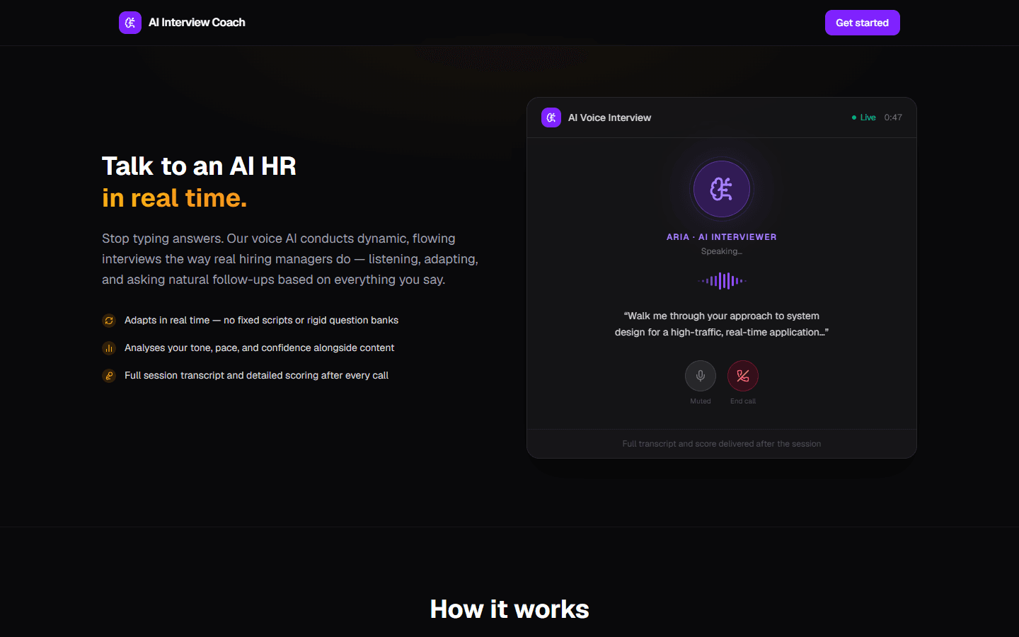 AI Interview Coach: Live voice interview